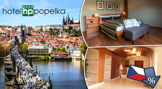 Komfortný 3 dňový pobyt v luxusnom Hoteli Popelka**** v blízkosti centra Prahy s raňajkami a fľaškou vínka na izbe.