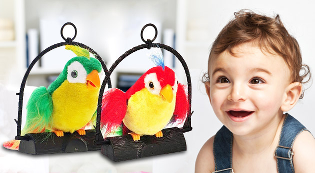 Zelený hovoriaci papagáj pre deti za 4,50 €