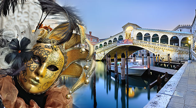 4-dňový zájazd pre 1 osobu do Verony a Benátok počas karnevalu vrátane autobusovej dopravy, ubytovania v hoteli (1 noc) s raňajkami, služieb sprievodcu, batožiny do 25 kg a zákonného poistenia za 109€