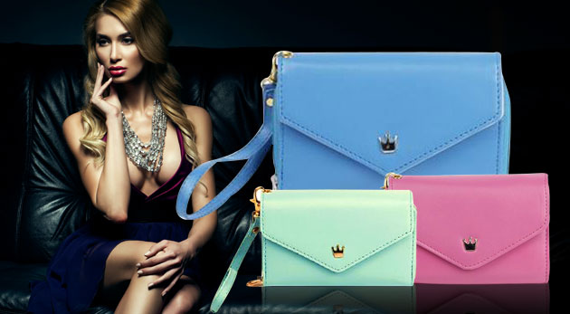 Peňaženka a púzdro na mobil 2 v 1 za 7,90 €, na výber farby: modrá, zelená, ružová, tmavo ružová