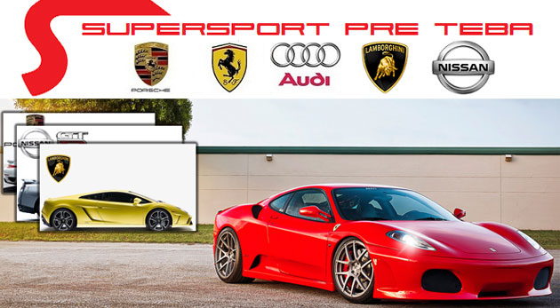Adrenalínová jazda na luxusných autách ako Ferrari, Porsche, Audi, Lamborghini, Chevrolet či Nissan