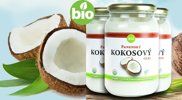 Panenský BIO kokosový olej - 502 ml na varenie, pečenie a starostlivosť o telo a vlasy