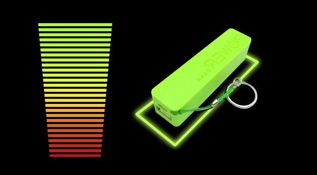 Pohotovostná prenosná nabíjacia batérie Power Bank - zelená farba za 7,99 €