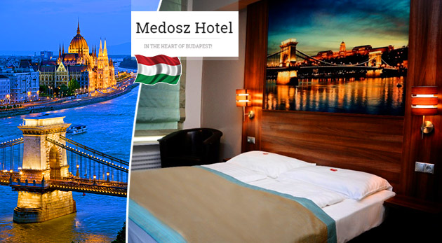 Hotel Medosz*** - letné 3 dni v srdci Budapešti pre 2 osoby s raňajkami a plavbou po Dunaji