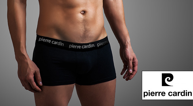 Značkové pánske boxerky Pierre Cardin v čiernej farbe - 2 ks v balení