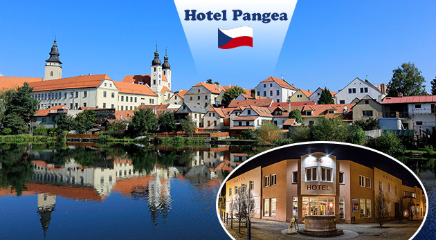 Relax pre dvoch v historickom meste Telč počas 3 dní v rodinnom Hoteli Pangea***