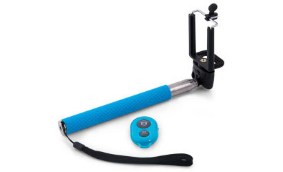 Teleskopický ​bluetooth ​selfie držiak - farba modrá