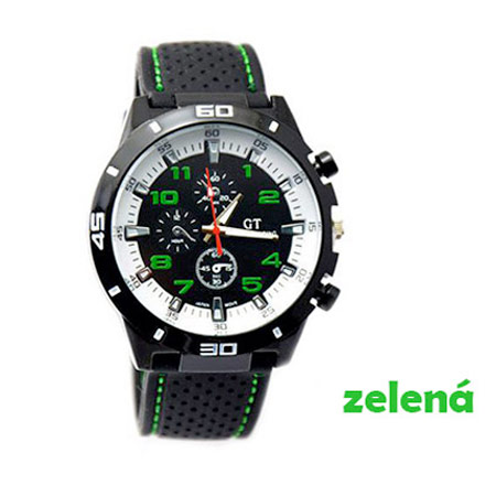 Pánske hodinky značky GT Grand Touring, farba zelená, vrátane poštovného a balného v rámci SR