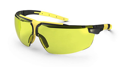 Okuliare UVEX nové, žlté + ochranné vrecúško UVEX z mikrovlákna