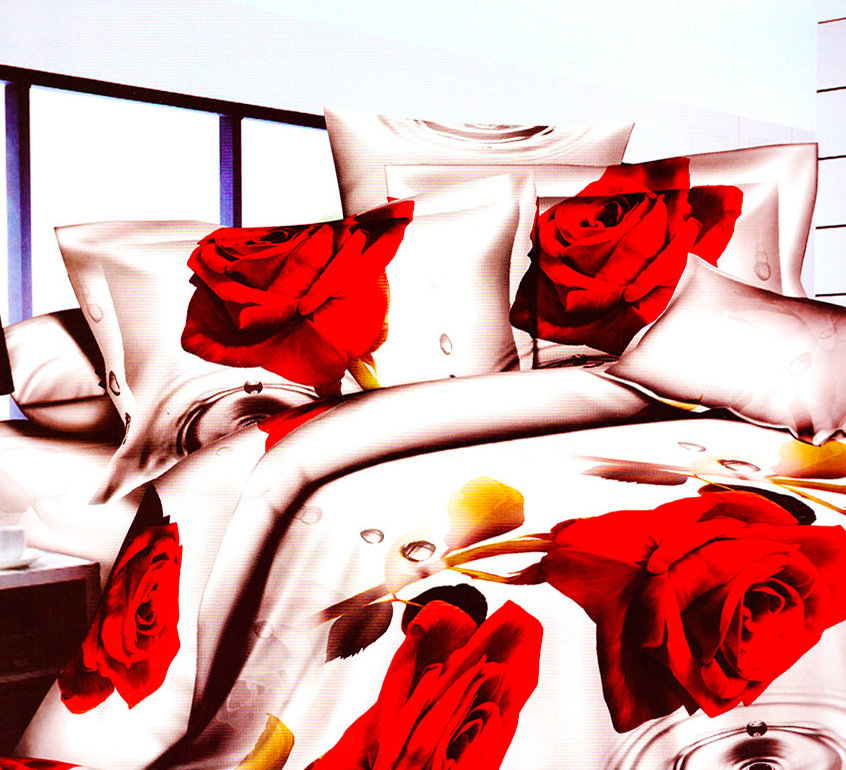 3D posteľné obliečky - Ruže