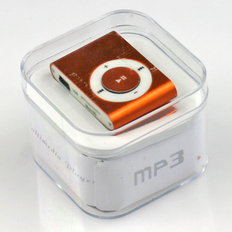 MP3 - mini prehrávač oranžový