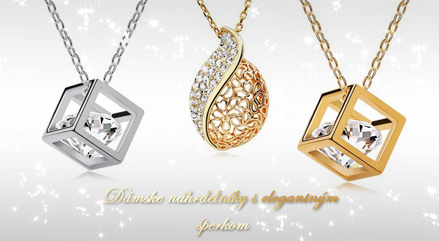Elegantné náhrdelníky so zlatým alebo strieborným šperkom