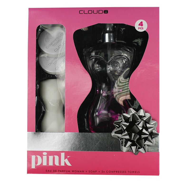 Dámska vôňa Cloud 11 Pink v balení s mydlom a 2 uteráčikmi