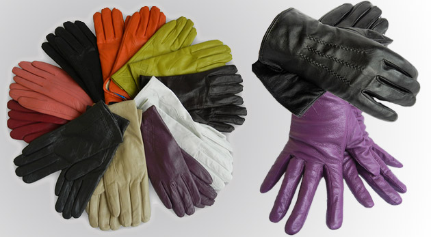 Dámske kožené zateplené rukavice za 8,59€.