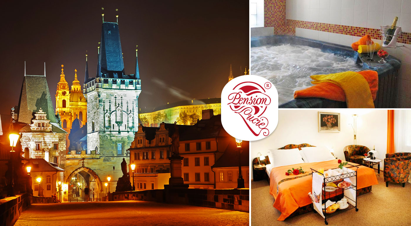 3-dňový romantický pobyt (2 noci) pre 2 osoby s raňajkami + wellness v Pensione Lucie**** v Prahe