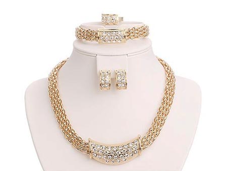 4-dielny set šperkov Athena (náhrdelník, náramok, náušnice, prsteň)