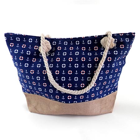 Dámska taška s malými kotvičkmi - modrá