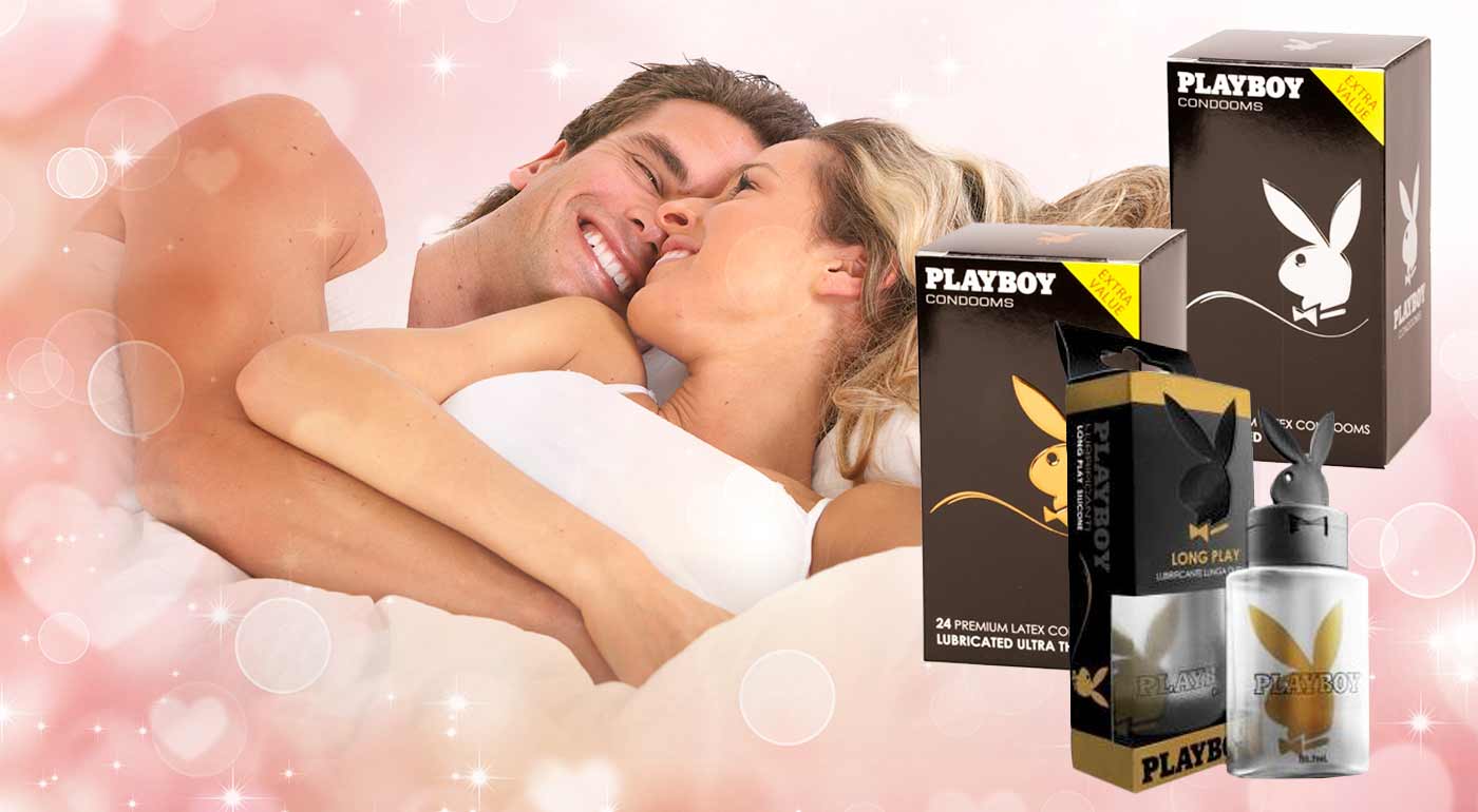 Kvalitné lubrikačné gély a kondómy značky Playboy
