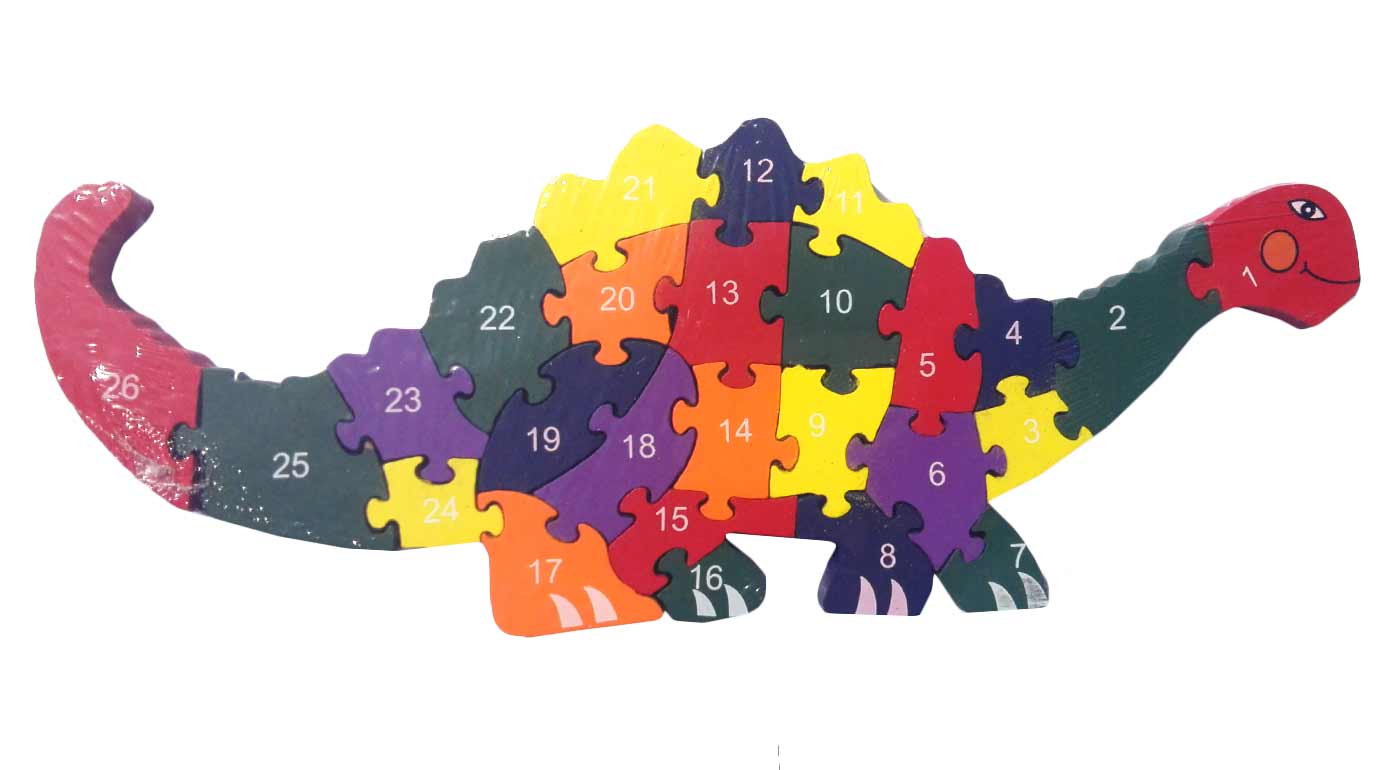 Drevené puzzle - dinosaurus