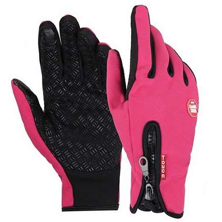 Zimné rukavice - ružová farba, veľkosť M
