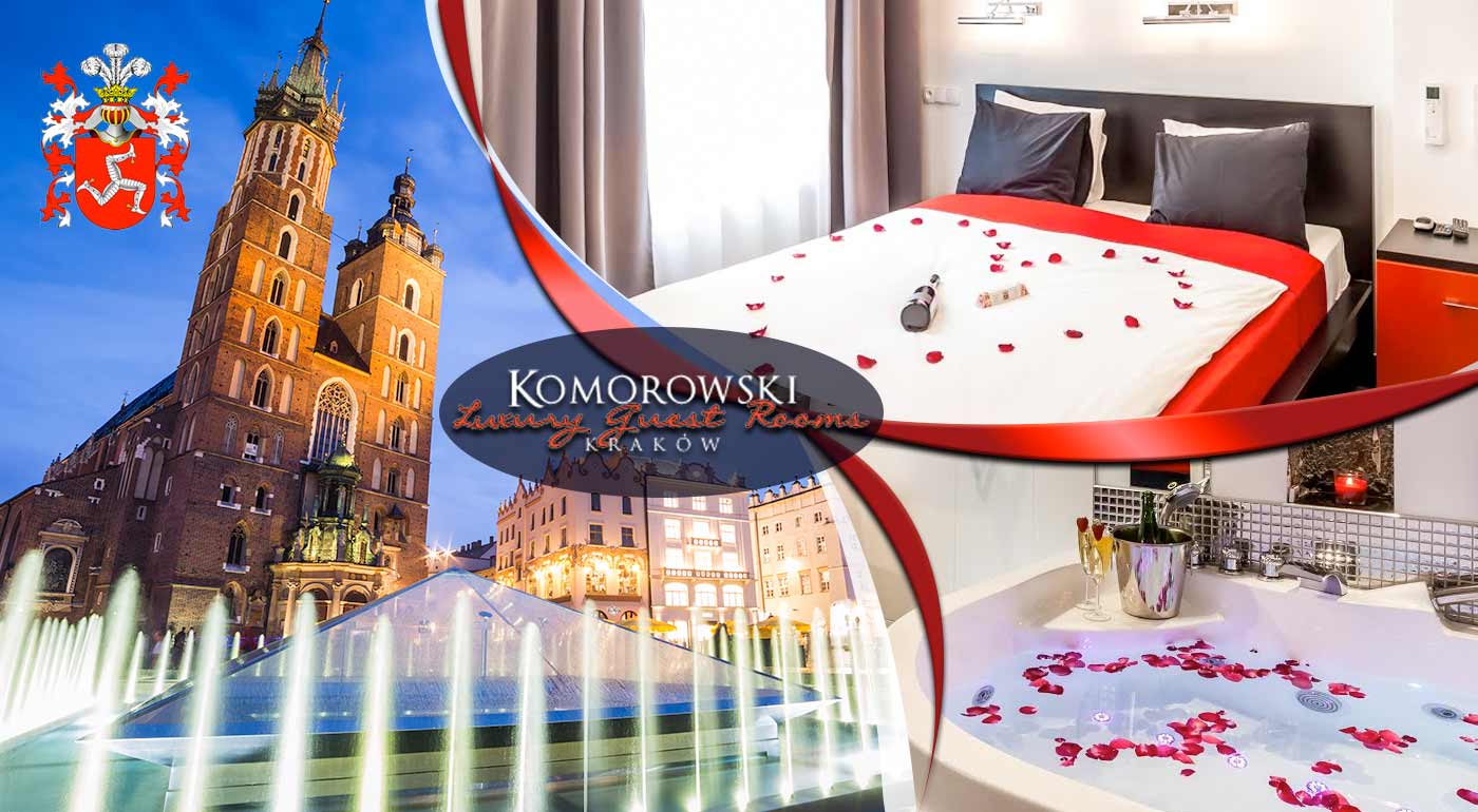Luxusný pobyt na 2 alebo 3 dni pre dvojicu v exkluzívnom penzióne Komorowski Luxury Guest Rooms v centre Krakowa s raňajkami a romantickým balíčkom