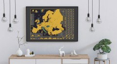 Originálna stieracia mapa Európy - vyrobená na Slovensku, unikátna na celom svete