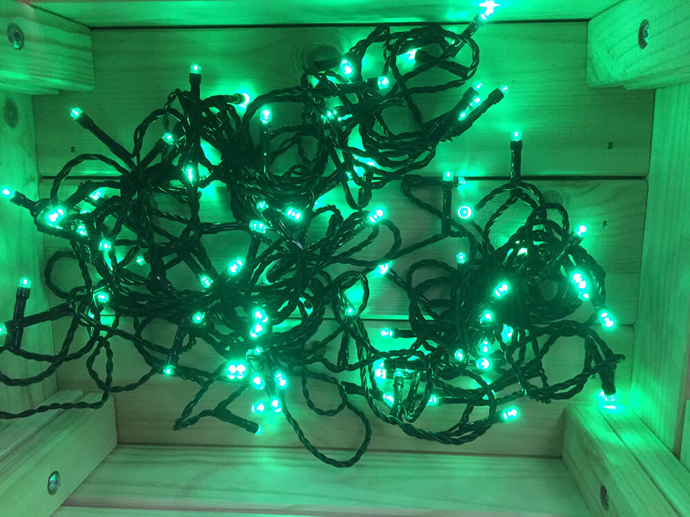 Vianočné LED osvetlenie na batérie - farba zelená