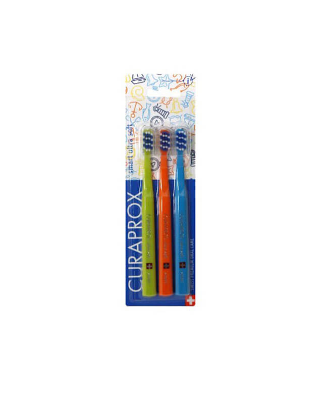 Zubné kefky Curaprox Smart - vzor 3 (7600 smart ultra soft - 3 ks v balení)
