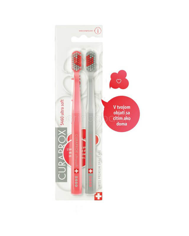 Zubné kefky Curaprox - Srdiečková edícia 2 (5460 ultra soft - 2 ks v balení)