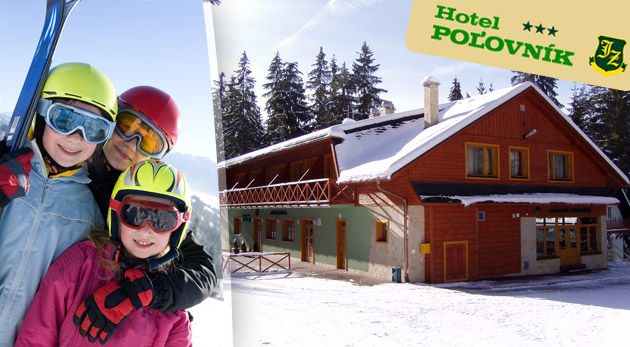 3 dňový pobyt pre 2 osoby v hoteli Poľovník*** s raňajkami, vstupom do sauny a zľavami do ski centier a aquaparkovza 98€.