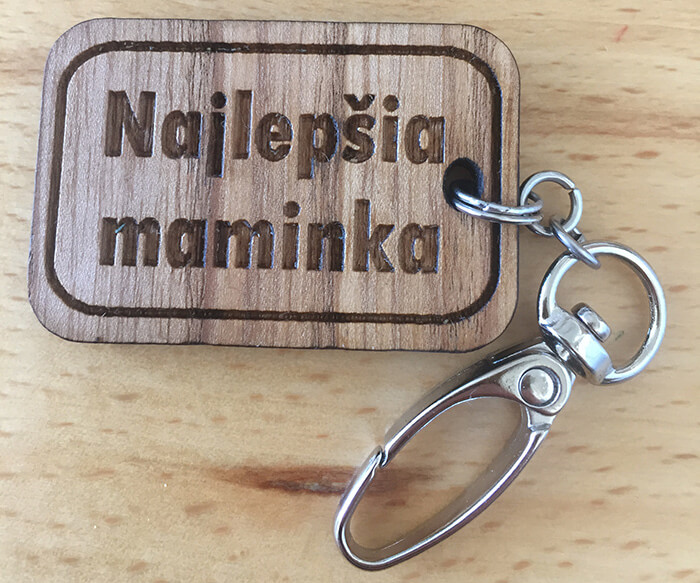Drevený prívesok na kľúče - Najlepšia maminka