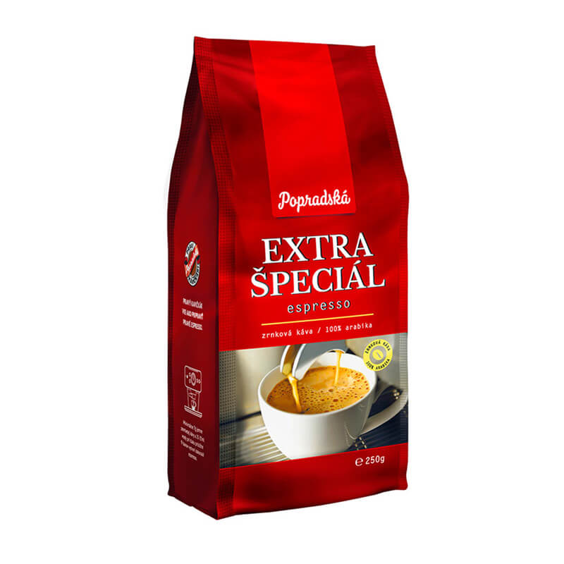 Zrnková káva Popradská Extra Špeciál espresso 250 g