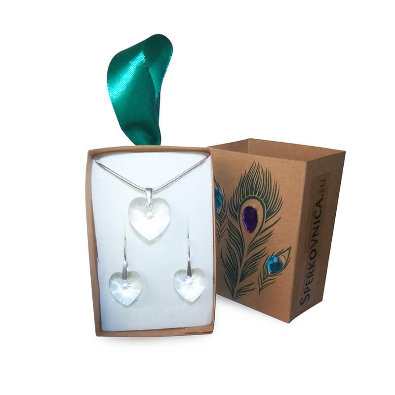 Súprava náušníc a prívesku SWAROVSKI Crystal v darčekovej krabičke