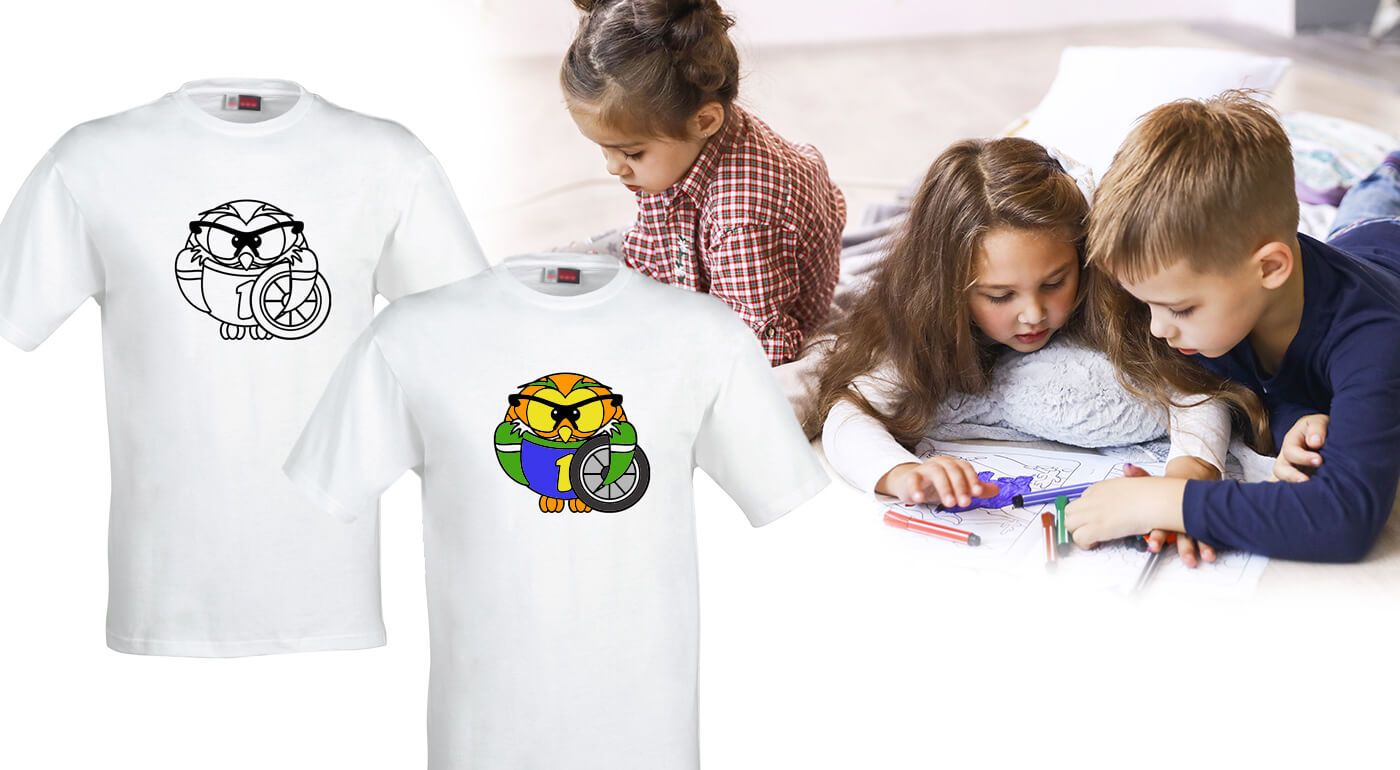 Detské tričká Omaľovánky - vyfarbite si ich podľa vlastnej fantázie!
