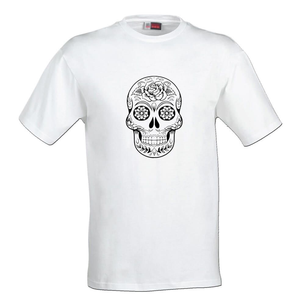 Pánske tričko Omaľovánka - Lebka, veľkosť S