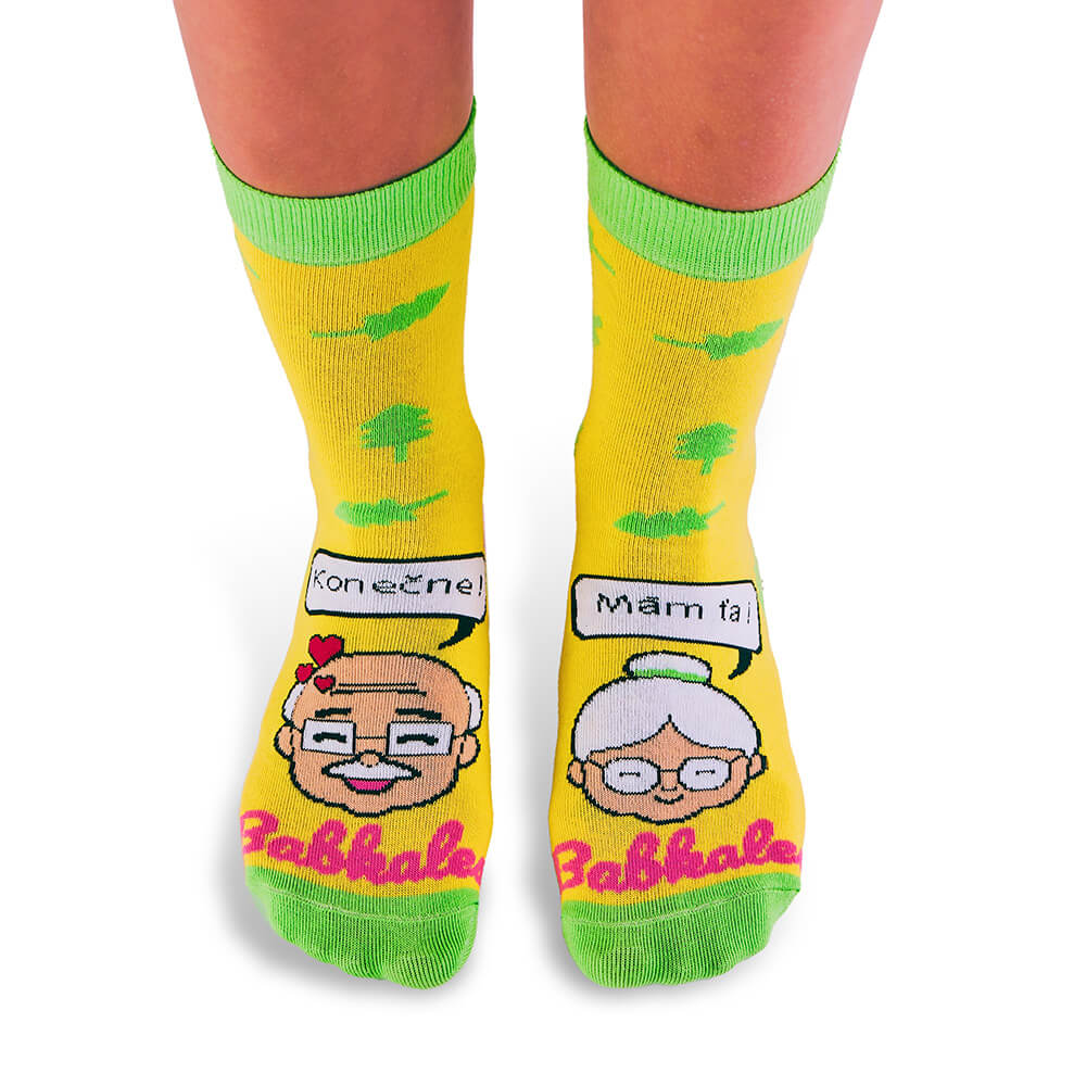Babkales ponožky - Babka a dedko - veľkosť 39-42