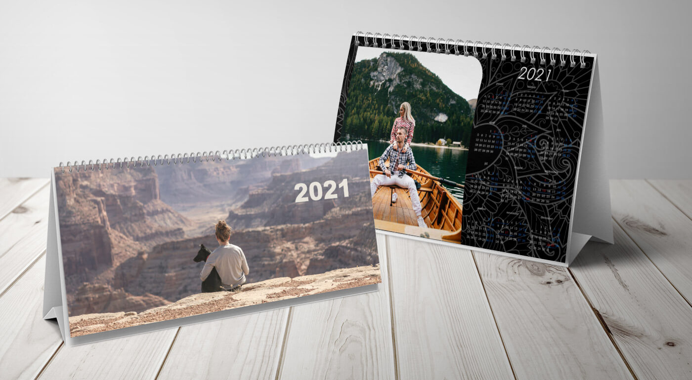 Stolový kalendár na rok 2022 s fotografiami podľa vlastného výberu - týždenný alebo dvojtýždenný variant