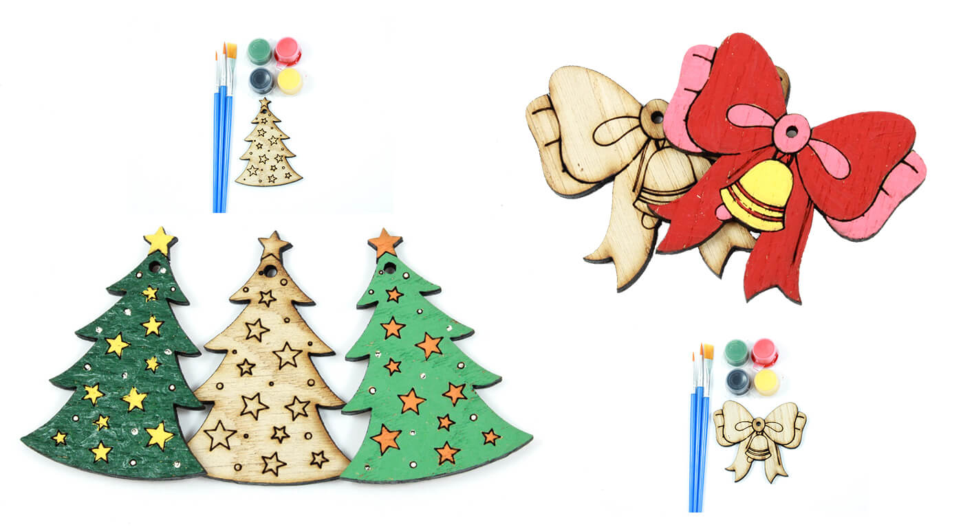Originálne drevené vianočné ozdôbky, ktoré si vymaľujete podľa vlastnej fantázie! Na výber až 10 nádherných variácií.