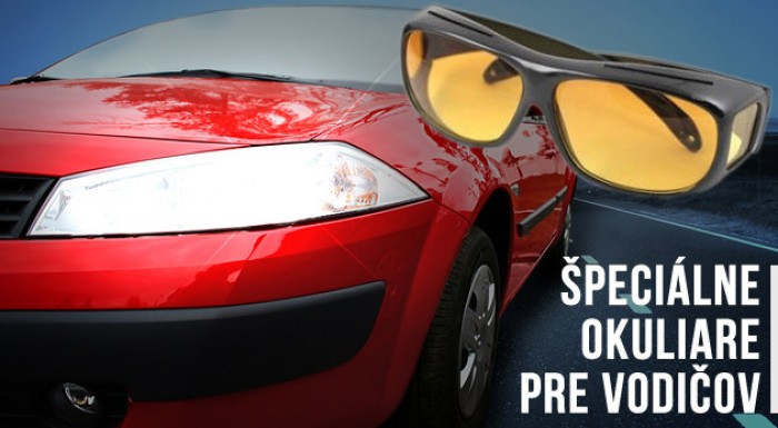 Špeciálne okuliare pre vodičov s polykarbónovými sklami a polarizáciou so 100% UV ochranou.