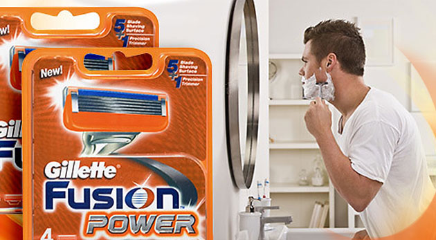 Gillette Fusion Power - náhradné hlavice 4 kusy len za 10,90€ vrátane poštovného.