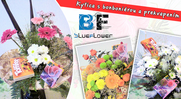 Kytica z rezaných kvetov + bonboniéra + prekvapenie, len za 16,50€