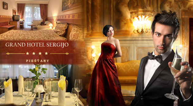 3 dňový romantický pobyt pre dvoch s raňajkami, romantickou večerou, darčekom pre oboch, fitness a biliardom v Grand Hoteli Sergio**** za 148€.