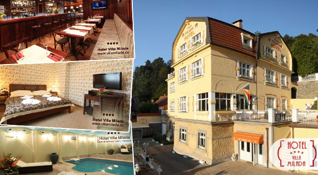 2 dňový pobyt s raňajkami a wellnessom pre 2 osoby v Hoteli Villa Milada**** len za 45€