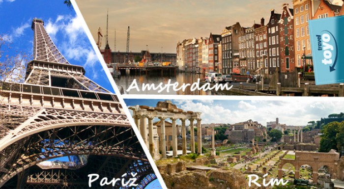 Zájazdy do Paríža, Ríma alebo Amsterdamu.