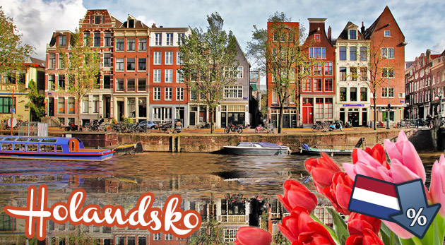 5 dňový zájazd do Holandska pre 1 osobu vrátane 2 x ubytovania v hoteli s raňajkami, návštevy Amsterdamu, typického skanzenu, sprievodcovských služieb a zákonného poistenia CK len za 168€.
