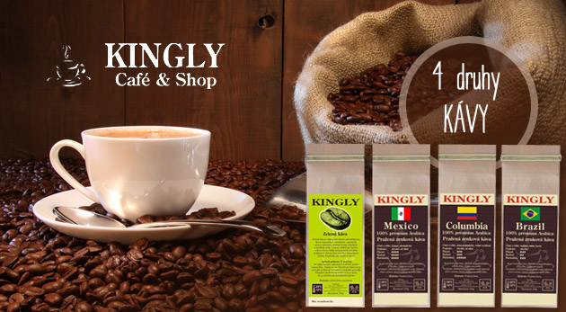 Zažite chuť a vôňu čerstvo praženej kávy z Kolumbie, Brazílie, Mexika alebo Green café.