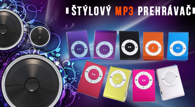 MP3 prehrávač v 9 rôznych farbách. Možnosť osobného odberu v centre BA.