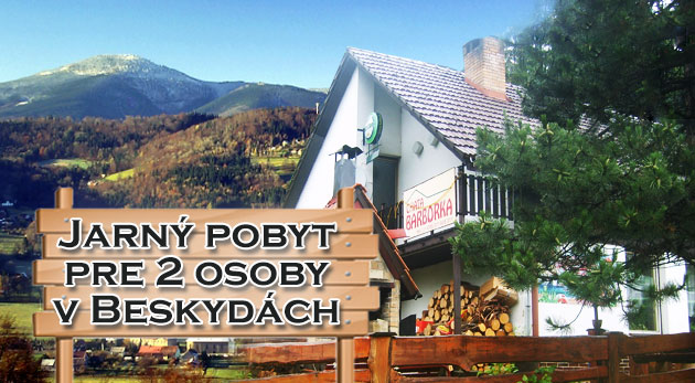 Jarný pobyt pre 2 osoby s polpenziou na 3 a viac dní v nádherných Moravsko-sliezskych Beskydách, len 15 km od slovenských hraníc.