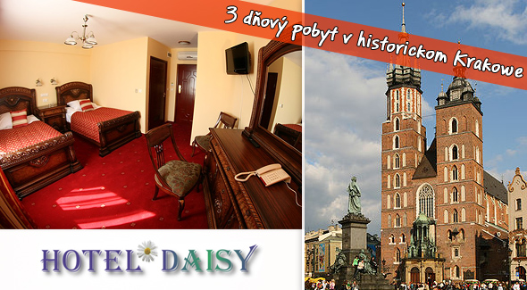 3 dni v *** hoteli v Krakowe - príjemný oddych s dávkou romantiky v historickom meste Krakow.