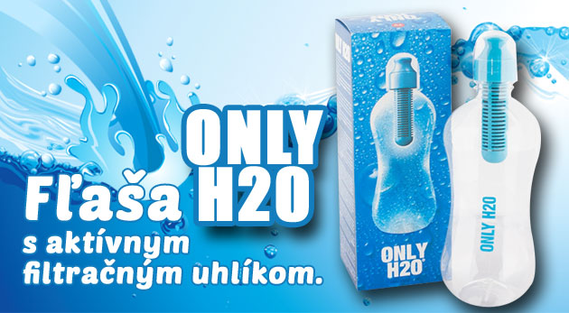 Filtračná fľaša Only H2O s aktívnym filtračným uhlíkom - pite zdravšiu vodu z ekologicky nezávadnej dizajnovej fľaše
